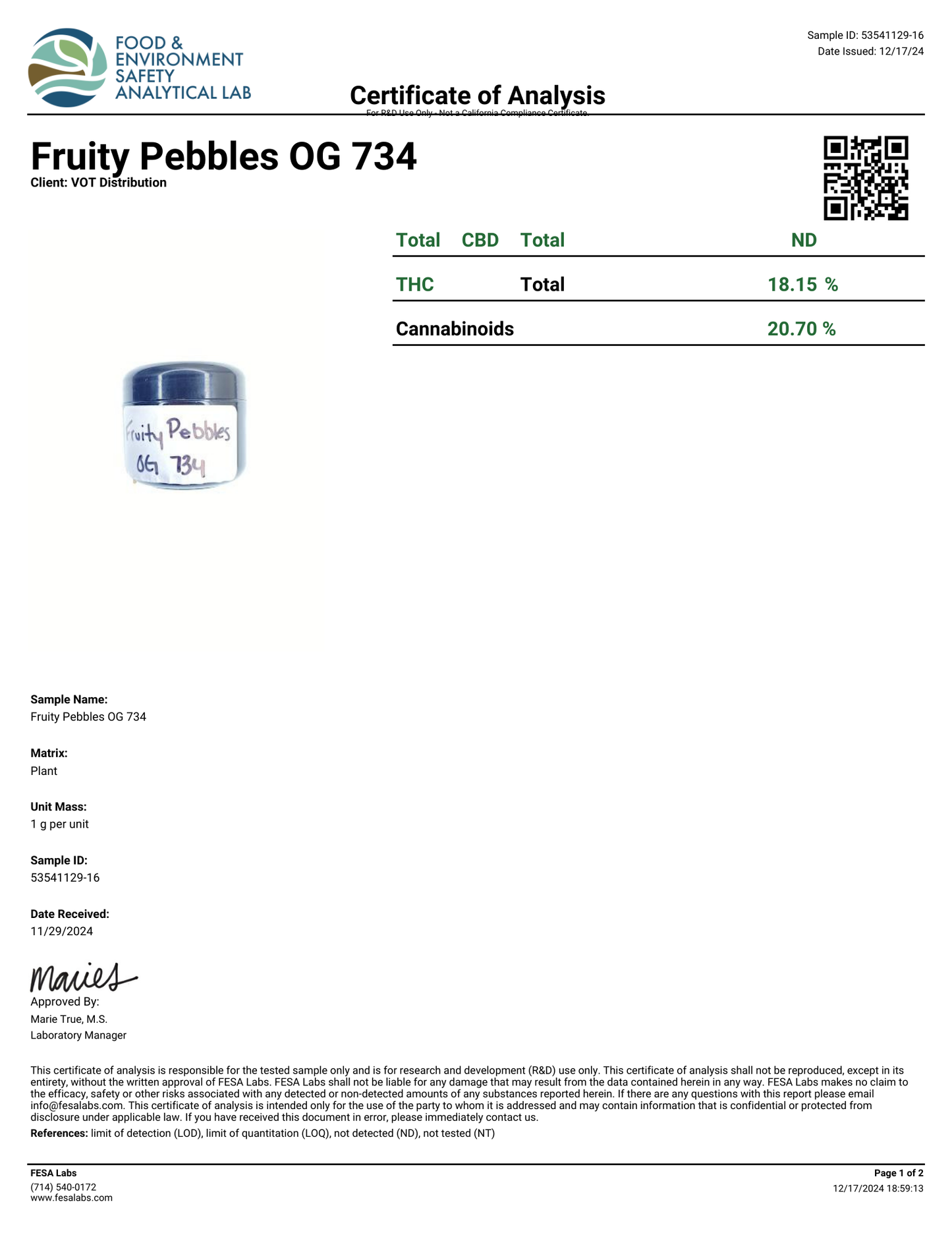 Fruity Pebbles OG – Bulk THCa Flower | Tier 4