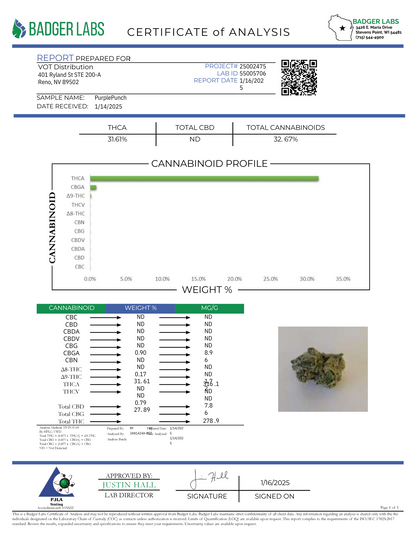 Purple Punch – Bulk THCa Flower | Tier 1